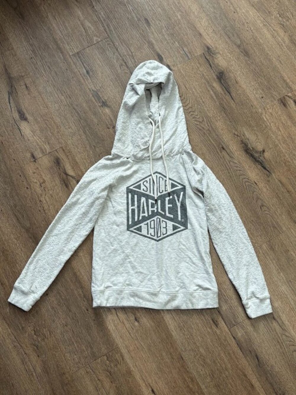 Harley Davidson Hoodie Womens Medium Heather Grey Since 1903 Graphic Sweatshirt
